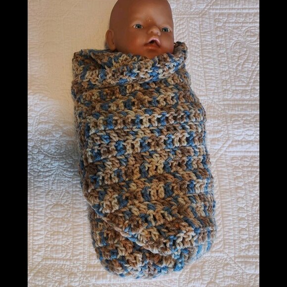 Handmade Crochet Sleep Swaddler for Infant Multicolored 0-3 Months - Picture 3 of 4